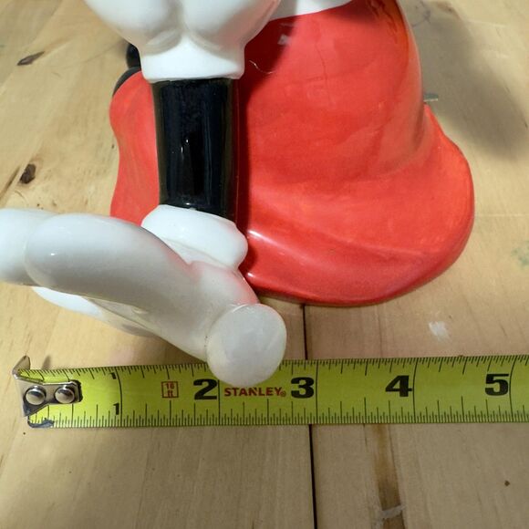 Disney Minnie Mouse Ceramic Musical Figurine Red Bow Yellow Shoes Posing - Works - Picture 10 of 10